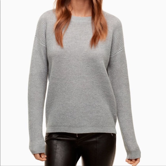 Aritzia Wilfred Free waffle merino sweater medium